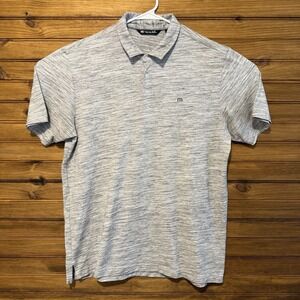 Travis Mathew Golf Polo Mens Size XL Heather Gray Lightweight Cotton Blend